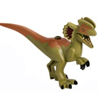 Lego dinosaurus Dilophosaurus, olivově zelená (Dilo03)
